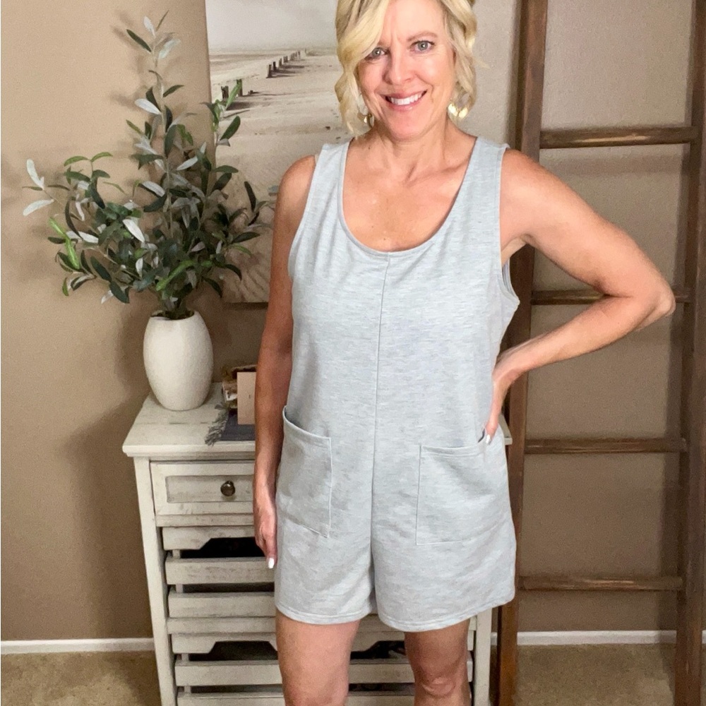 French Terry Sleeveless Romper